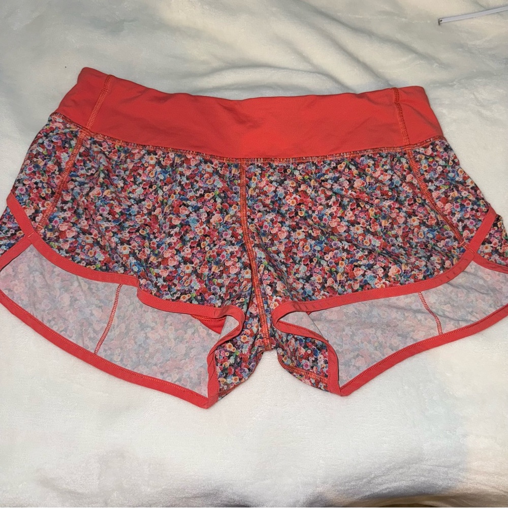 lululemon athletica Orange and Blue Athletic Shorts